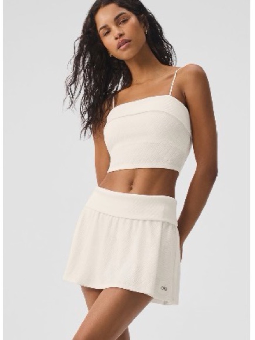 ALO Yoga Cream Textured Crop Tank
